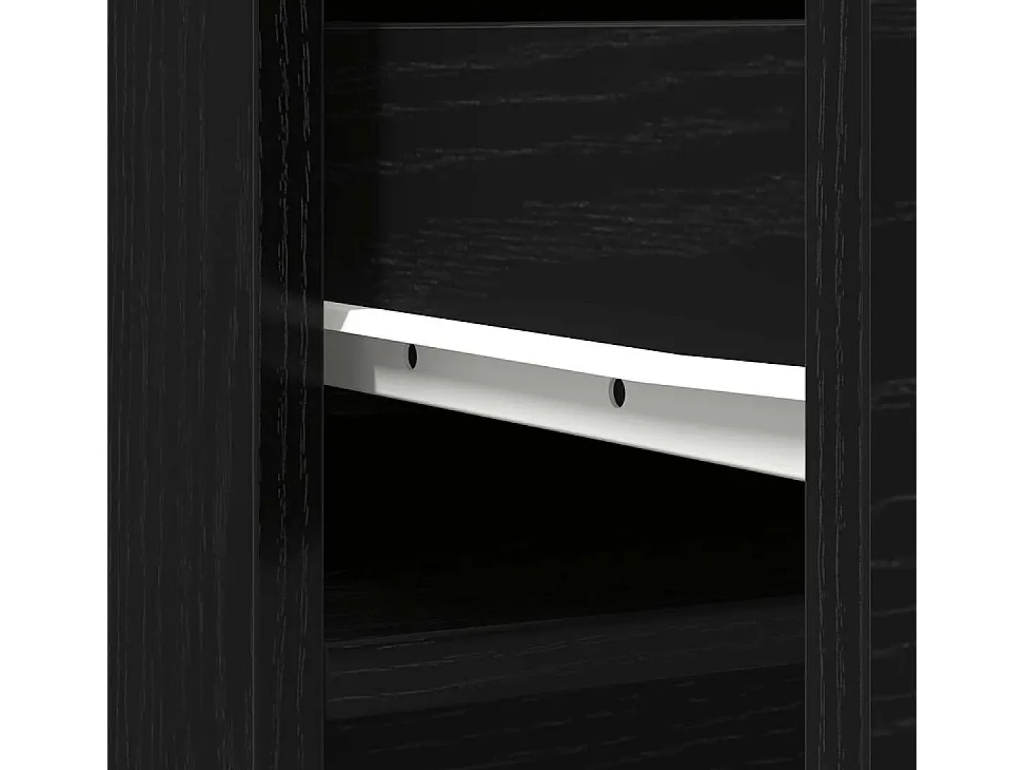 Aparador alto roble negro 37,5x35x180 cm madera de ingeniería