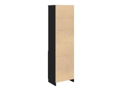 Aparador alto roble negro 50x35x180 cm madera de ingeniería