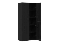 Aparador alto Roble negro 40x42,5x185 cm Madera