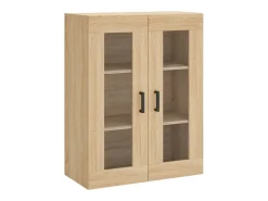 Aparador alto roble Sonoma 69,5x34x180 cm Madera de ingeniería