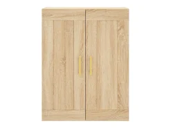 Aparador alto roble Sonoma 69,5x34x180 cm Madera de ingeniería
