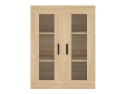 Aparador alto roble Sonoma 69,5x34x180 cm Madera de ingeniería