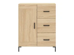 Aparador alto roble Sonoma 69,5x34x180 cm Madera de ingeniería