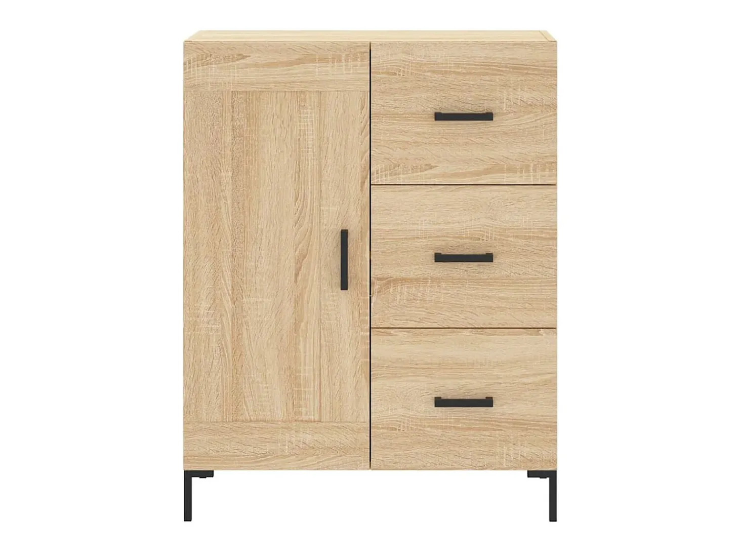 Aparador alto roble Sonoma 69,5x34x180 cm Madera de ingeniería