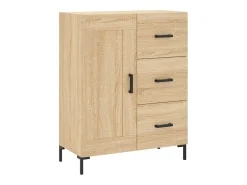 Aparador alto roble Sonoma 69,5x34x180 cm Madera de ingeniería