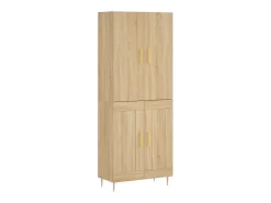 Aparador alto roble Sonoma 69,5x34x180 cm Madera de ingeniería