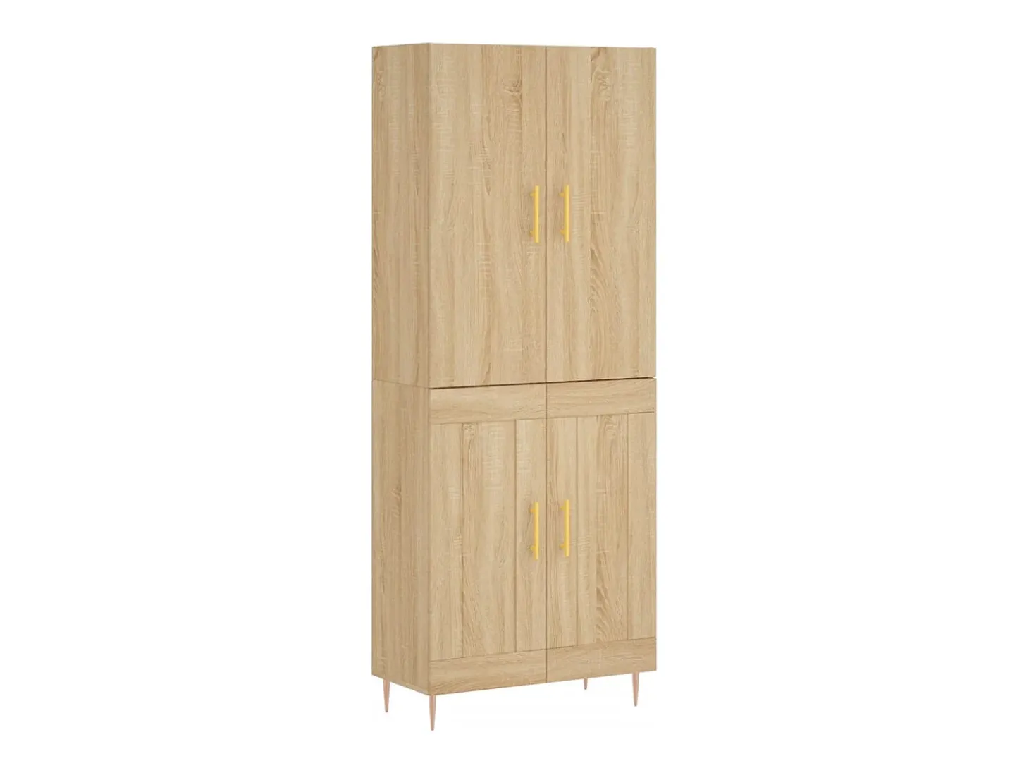 Aparador alto roble Sonoma 69,5x34x180 cm Madera de ingeniería