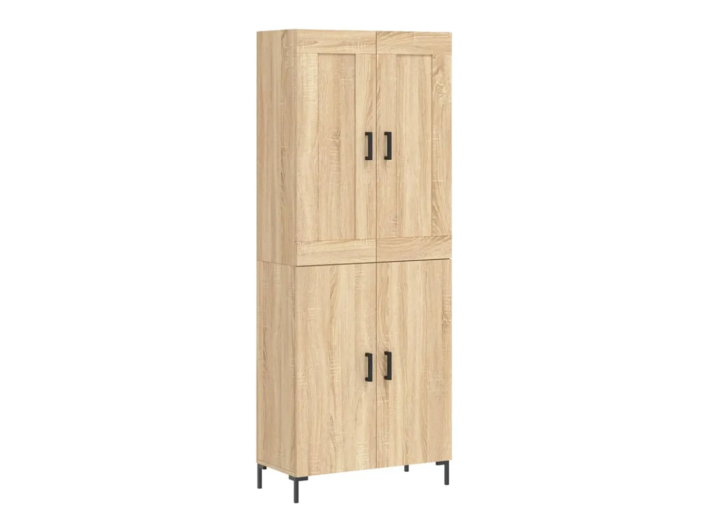 Aparador alto roble Sonoma 69,5x34x180 cm Madera de ingeniería