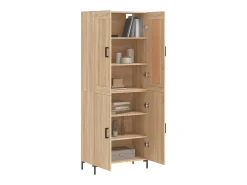 Aparador alto roble Sonoma 69,5x34x180 cm Madera de ingeniería