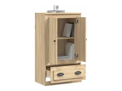 Aparador alto roble Sonoma 60x35,5x103,5 cm madera de ingeniería