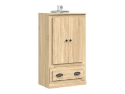 Aparador alto roble Sonoma 60x35,5x103,5 cm madera de ingeniería