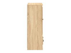 Aparador alto roble Sonoma 60x35,5x103,5 cm madera de ingeniería