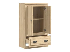 Aparador alto roble Sonoma 60x35,5x103,5 cm madera de ingeniería