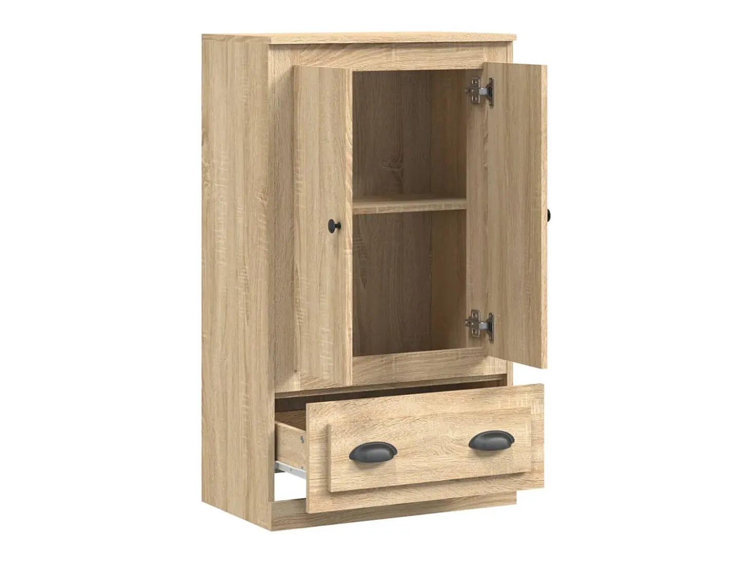 Aparador alto roble Sonoma 60x35,5x103,5 cm madera de ingeniería