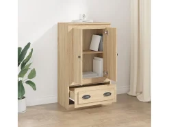 Aparador alto roble Sonoma 60x35,5x103,5 cm madera de ingeniería