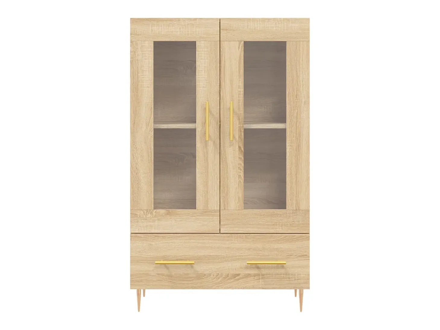 Aparador alto roble Sonoma 69,5x31x115 cm madera de ingeniería