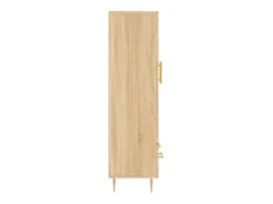 Aparador alto roble Sonoma 69,5x31x115 cm madera de ingeniería