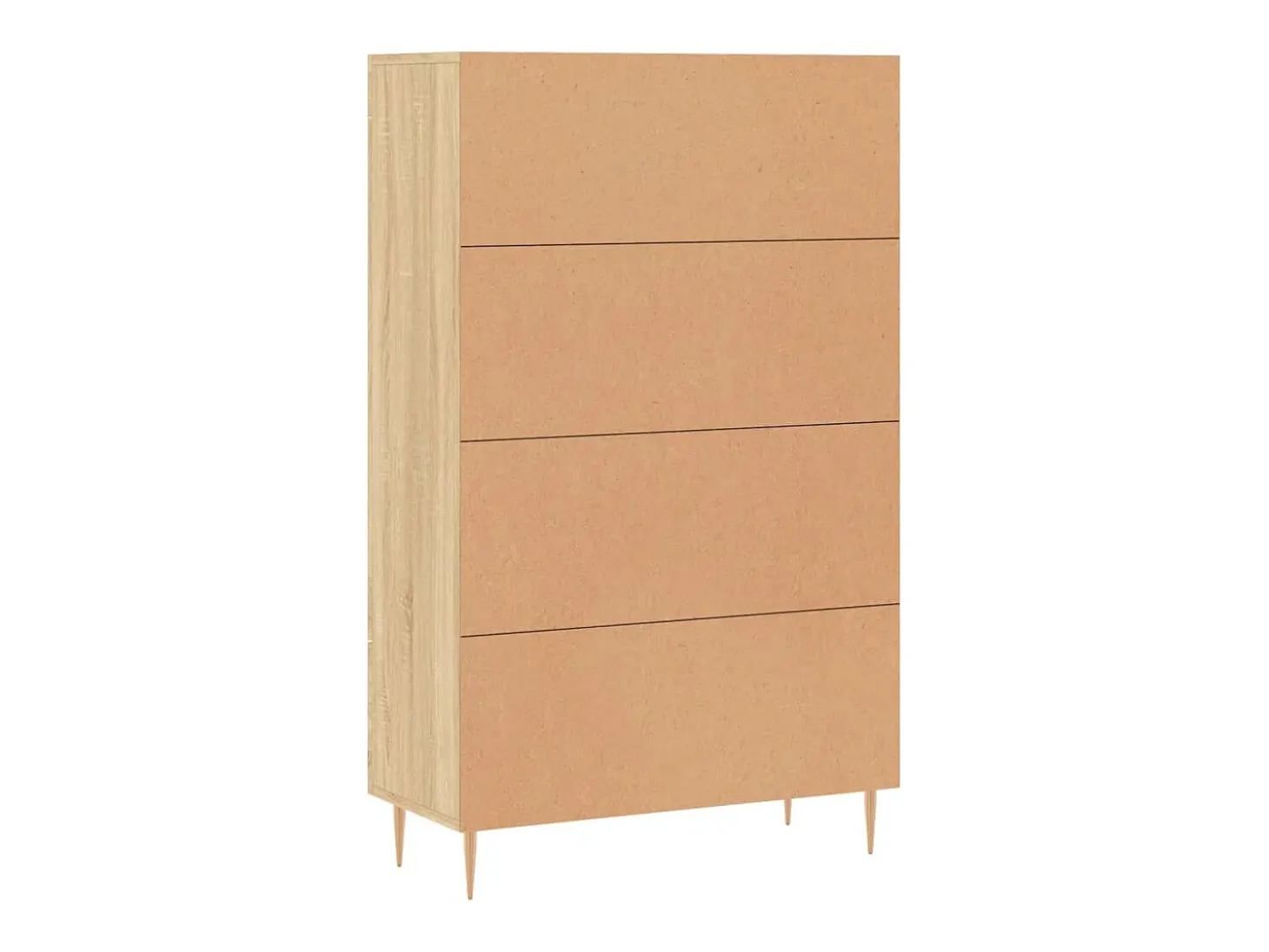 Aparador alto roble Sonoma 69,5x31x115 cm madera de ingeniería