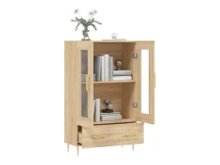 Aparador alto roble Sonoma 69,5x31x115 cm madera de ingeniería