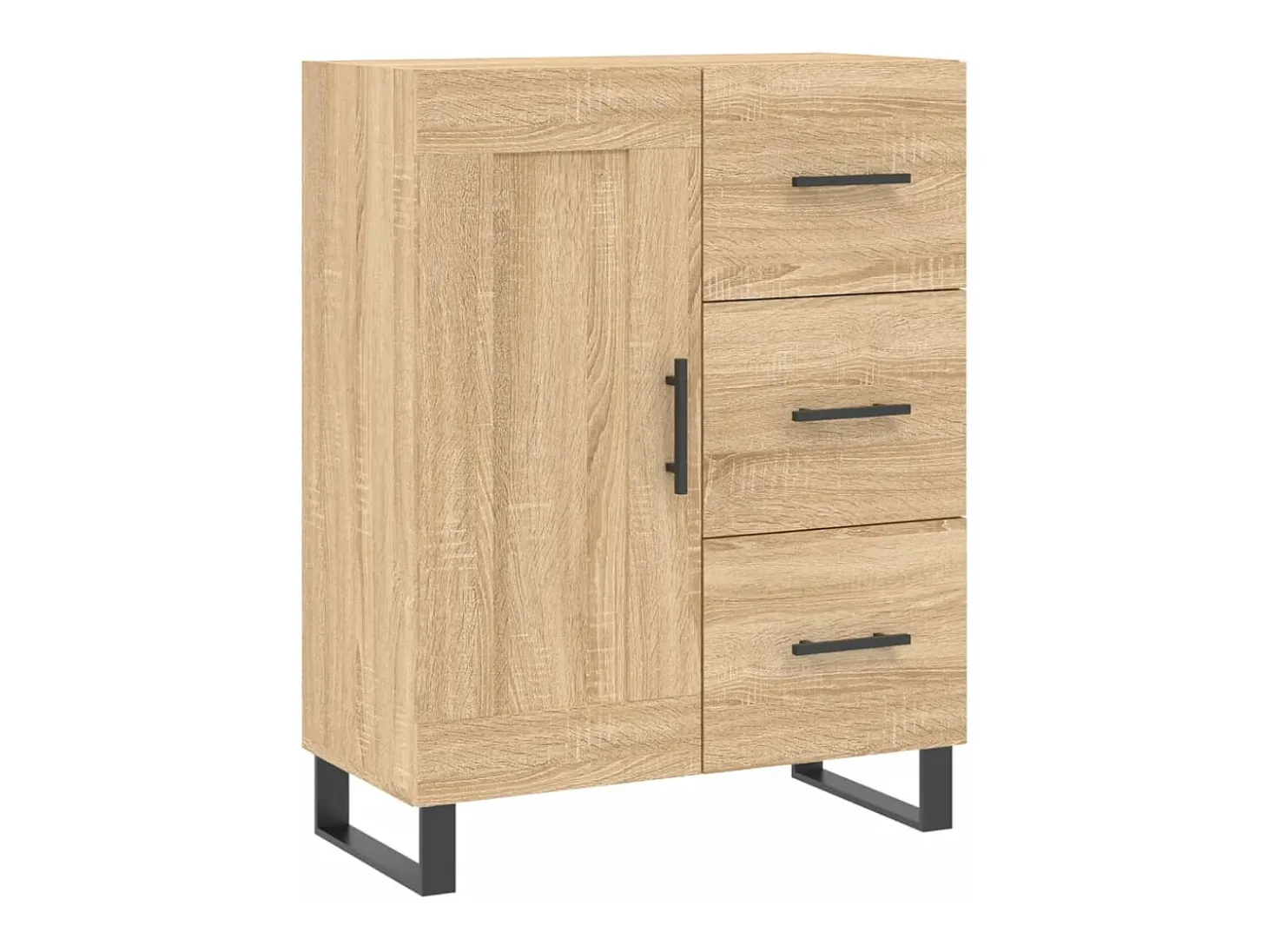 Aparador alto roble Sonoma 69,5x34x180 cm Madera de ingeniería