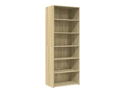 Aparador alto roble Sonoma 70x41x185 cm madera de ingeniería