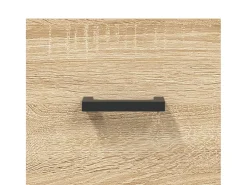 Aparador alto roble Sonoma 69,5x34x180 cm Madera de ingeniería