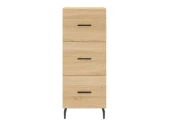 Aparador alto roble Sonoma 34,5x34x180 cm Madera de ingeniería