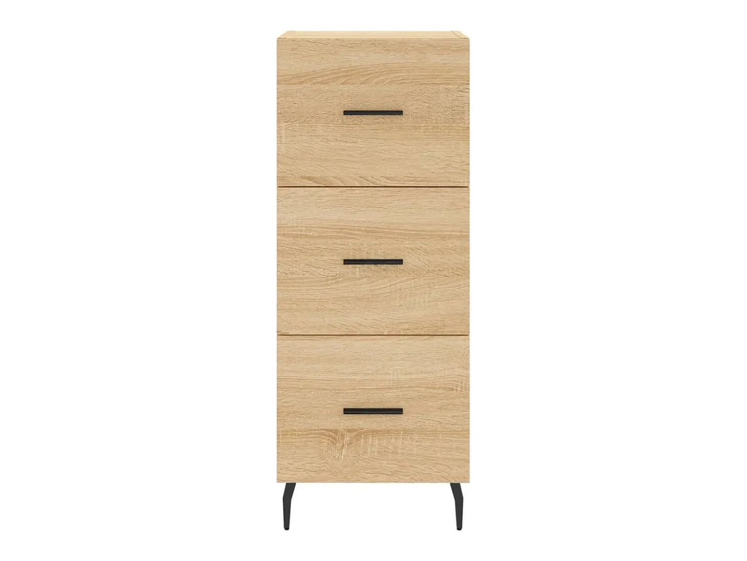 Aparador alto roble Sonoma 34,5x34x180 cm Madera de ingeniería