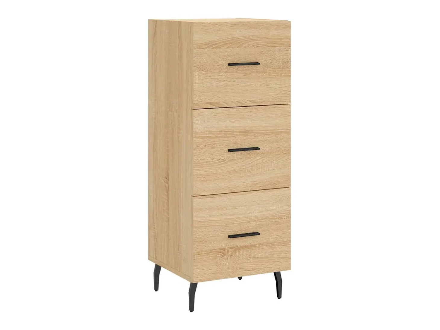 Aparador alto roble Sonoma 34,5x34x180 cm Madera de ingeniería