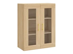 Aparador alto roble Sonoma 69,5x34x180 cm Madera de ingeniería