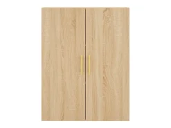 Aparador alto roble Sonoma 69,5x34x180 cm Madera de ingeniería