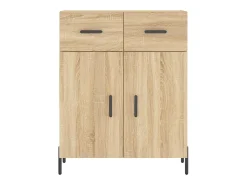 Aparador alto roble Sonoma 69,5x34x180 cm Madera de ingeniería