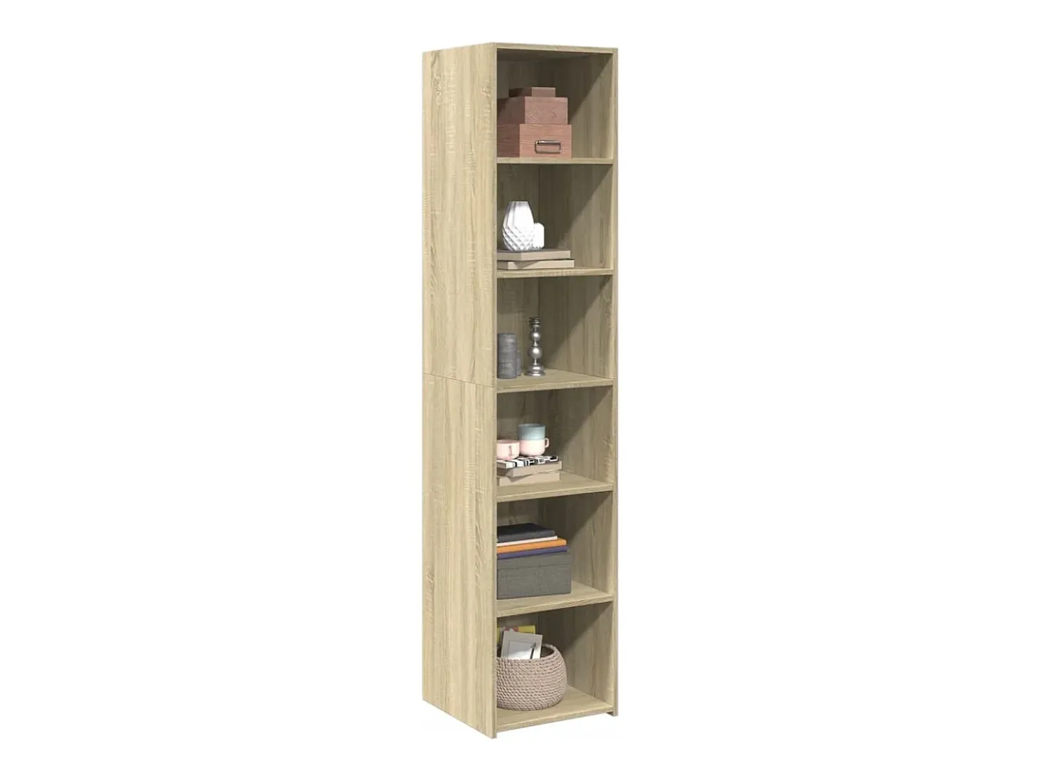 Aparador alto roble Sonoma 40x41x185 cm madera de ingeniería