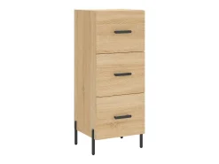 Aparador alto roble Sonoma 34,5x34x180 cm Madera de ingeniería