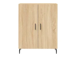 Aparador alto roble Sonoma 69,5x34x180 cm Madera de ingeniería