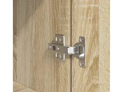 Aparador alto roble Sonoma 70x35x180 cm madera de ingeniería