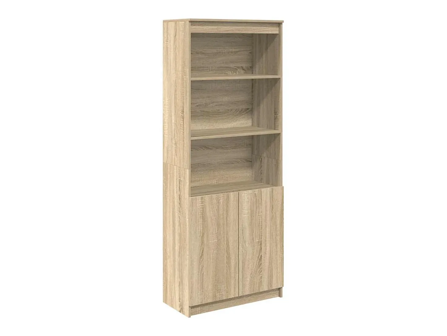 Aparador alto roble Sonoma 70x35x180 cm madera de ingeniería