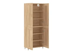 Aparador alto roble Sonoma 69,5x34x180 cm Madera de ingeniería