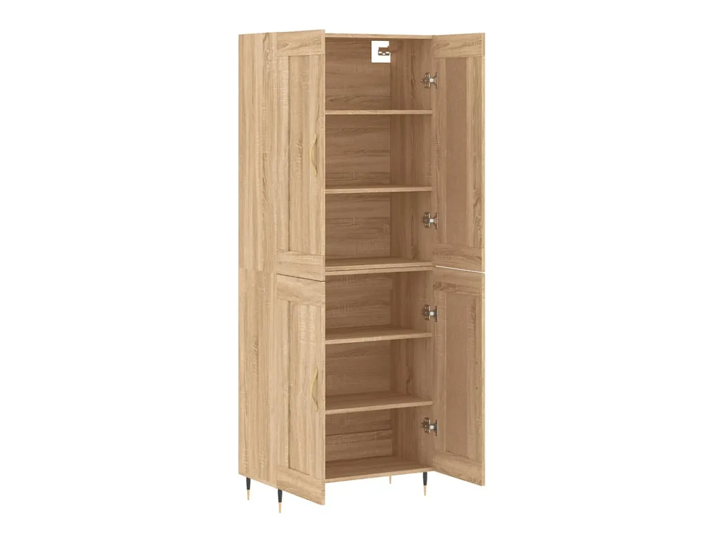 Aparador alto roble Sonoma 69,5x34x180 cm Madera de ingeniería