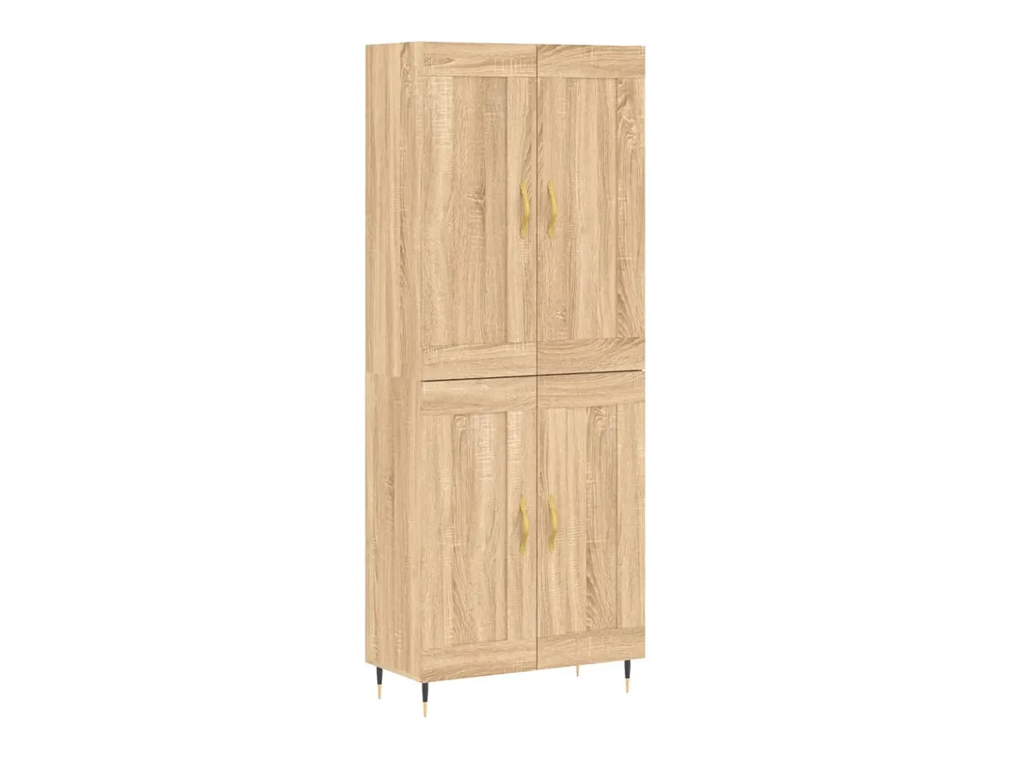 Aparador alto roble Sonoma 69,5x34x180 cm Madera de ingeniería