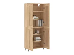 Aparador alto roble Sonoma 69,5x34x180 cm Madera de ingeniería