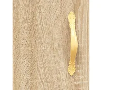 Aparador alto roble Sonoma 69,5x34x180 cm Madera de ingeniería