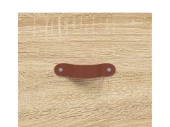 Aparador alto roble Sonoma 69,5x34x180 cm Madera de ingeniería