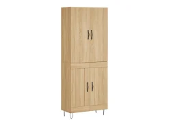 Aparador alto roble Sonoma 69,5x34x180 cm Madera de ingeniería