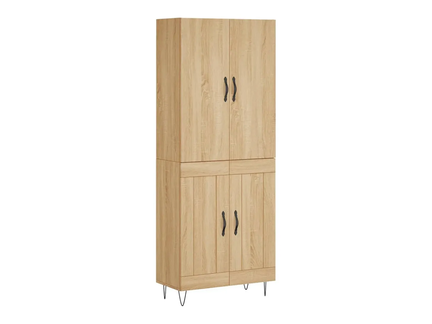 Aparador alto roble Sonoma 69,5x34x180 cm Madera de ingeniería