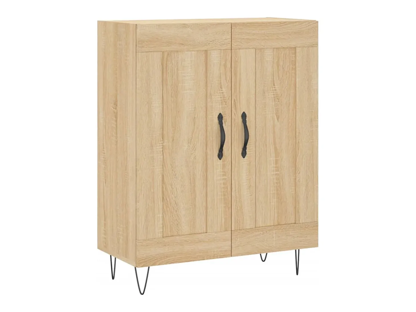 Aparador alto roble Sonoma 69,5x34x180 cm Madera de ingeniería