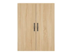Aparador alto roble Sonoma 69,5x34x180 cm Madera de ingeniería