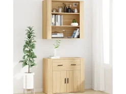 Aparador alto Roble Sonoma Madera de ingeniería