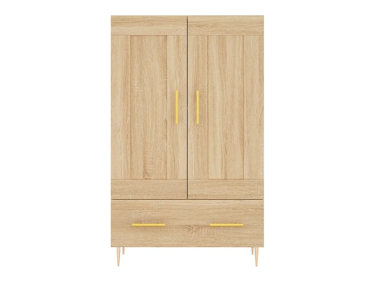 Aparador alto roble Sonoma 69,5x31x115 cm madera de ingeniería