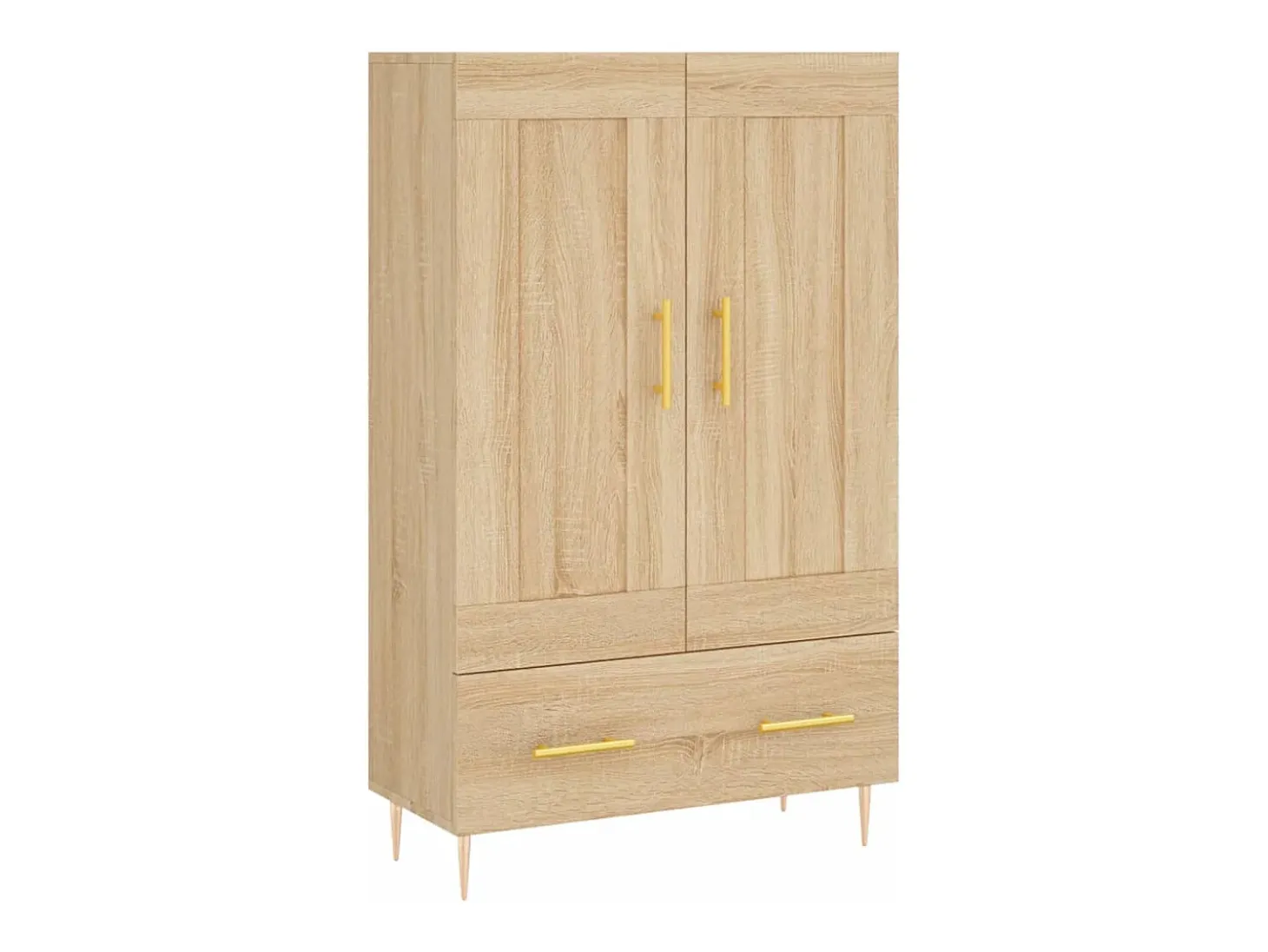 Aparador alto roble Sonoma 69,5x31x115 cm madera de ingeniería